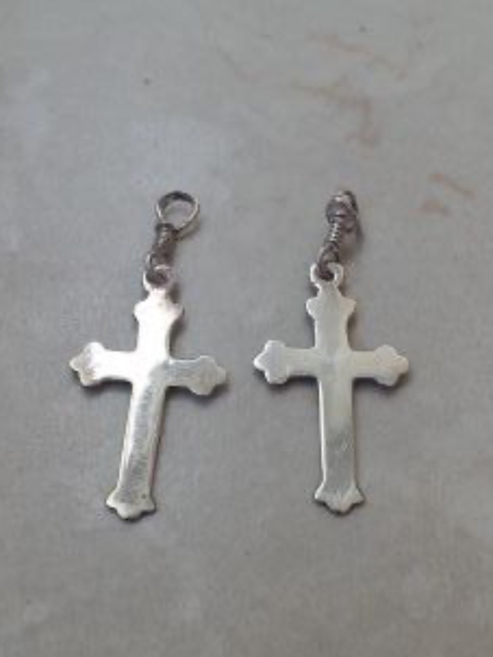 Sterling Silver Cross Earring Jackets